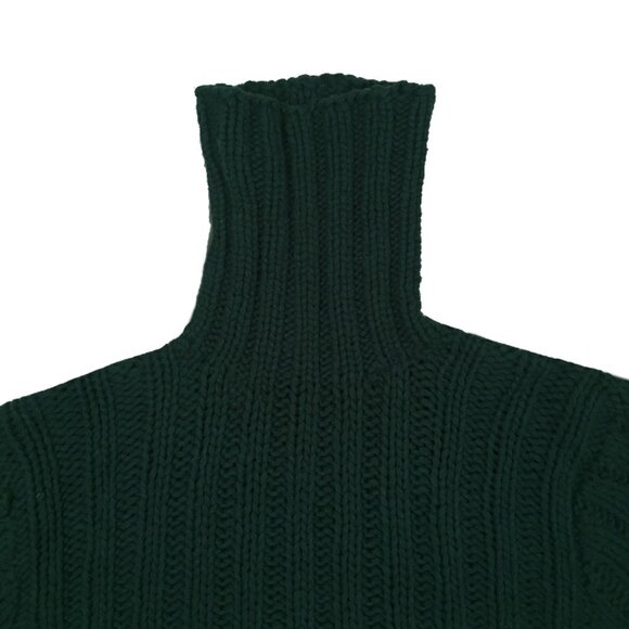NEW Vintage Polo Ralph Lauren Handmade Turtleneck Sweater!  Dark Green  Heavy - Picture 2 of 3